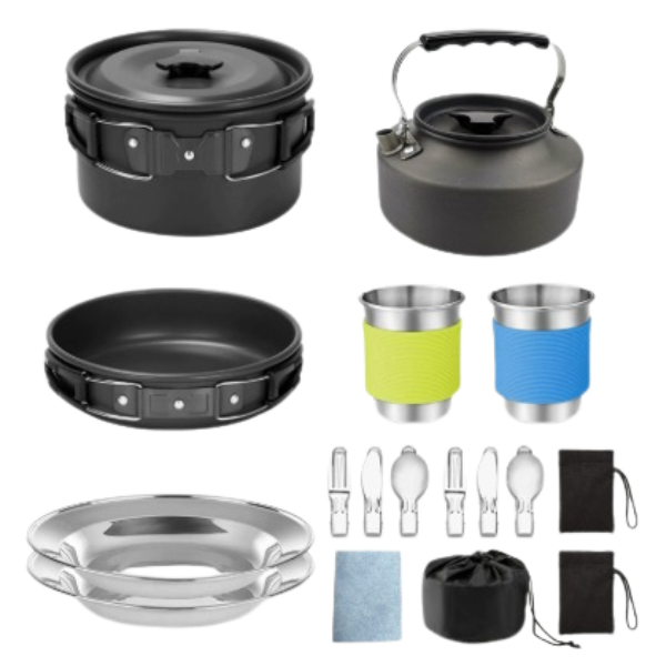 CampFire Cuisine - 17-delige pannen en servies campingset
