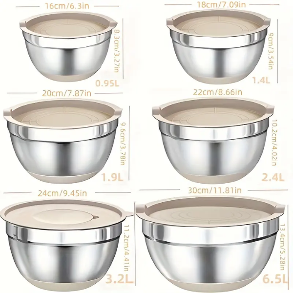 Deksela™ GripBowls multifunctionele RVS schalenset