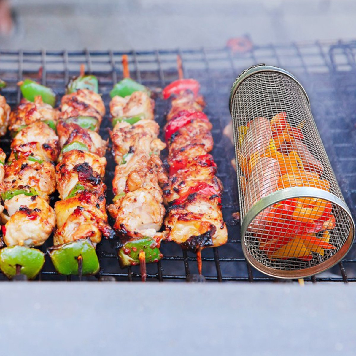 BBQ korf - 1 + 1 GRATIS - Niets valt meer door je rooster