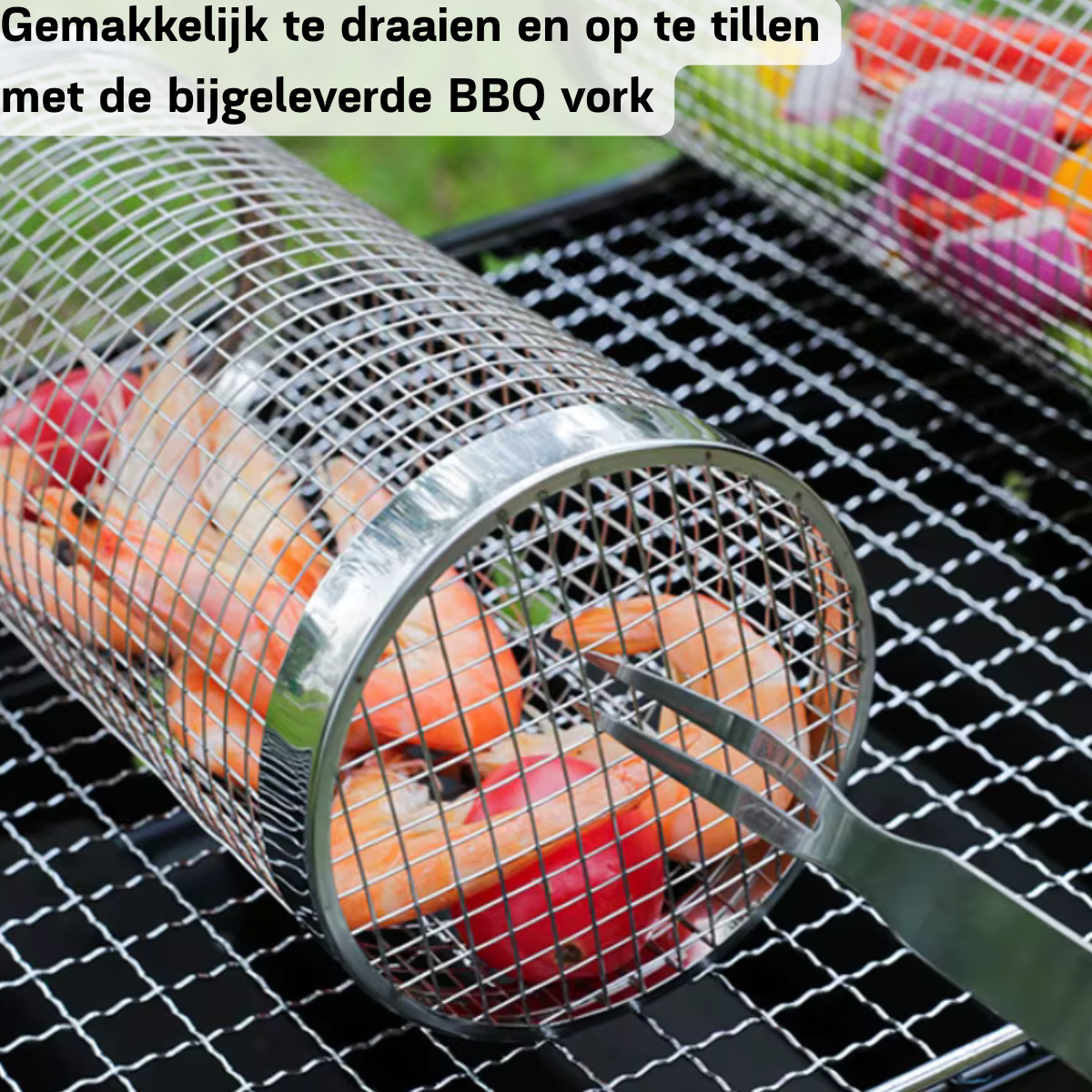 BBQ korf - 1 + 1 GRATIS - Niets valt meer door je rooster