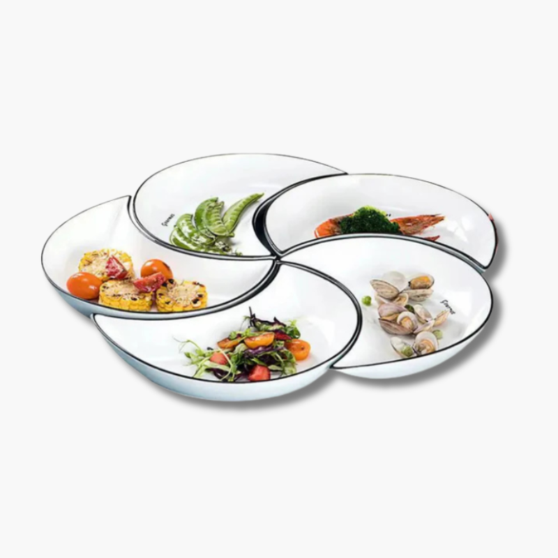 Lunar Luxe : 5-delige keramische maanschotel set
