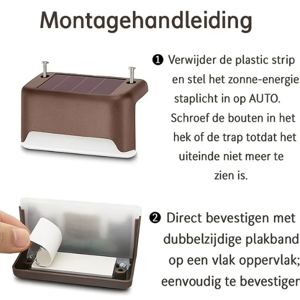 LumiStep - Draadloze solar ledlampen