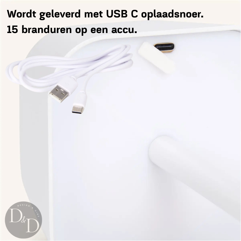 LampraSplash- draadloos, oplaadbaar, waterdicht, dimbaar en 3 kleurstanden