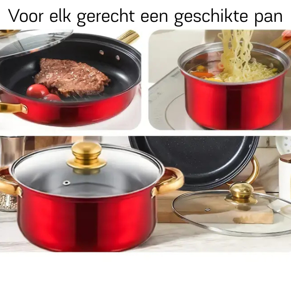 Aurum 12-delige pannenset