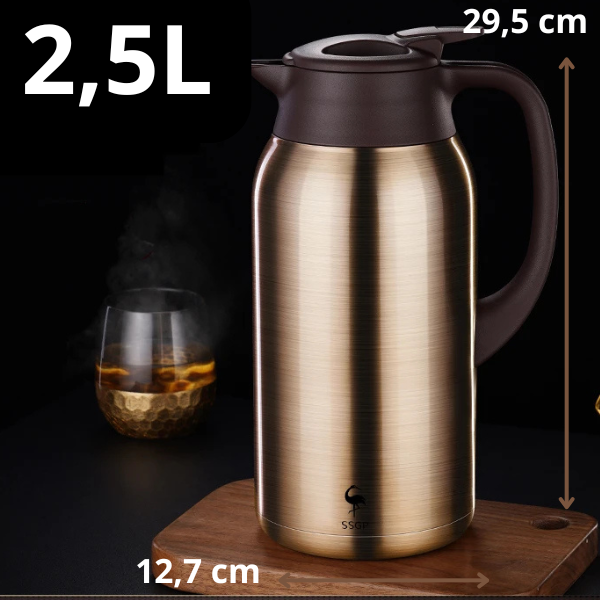 COPPER'on Hotpot - 48u+ isolatie - Incl. geïntegreerd theezeef