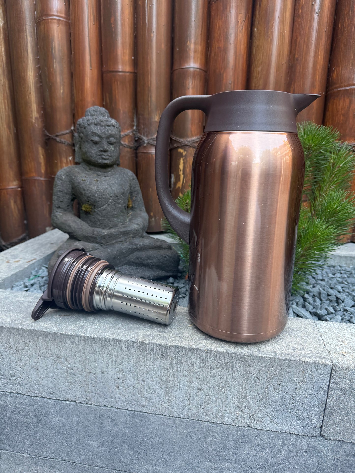 COPPER'on Hotpot - 48u+ isolatie - Incl. geïntegreerd theezeef