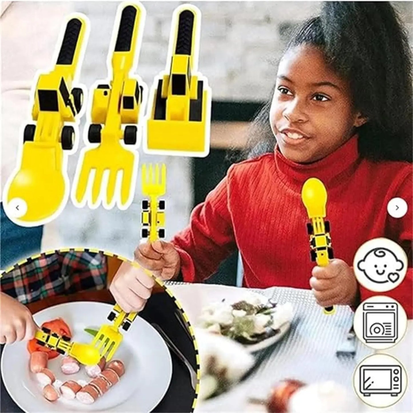 Digger™ Speels kinderbestek - 3 varianten