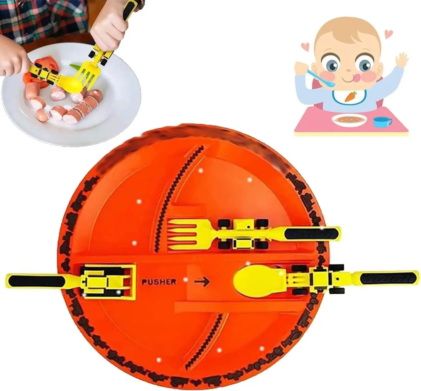 Digger™ Speels kinderbestek - 3 varianten
