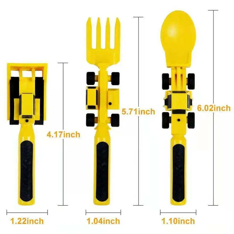 Digger™ Speels kinderbestek - 3 varianten