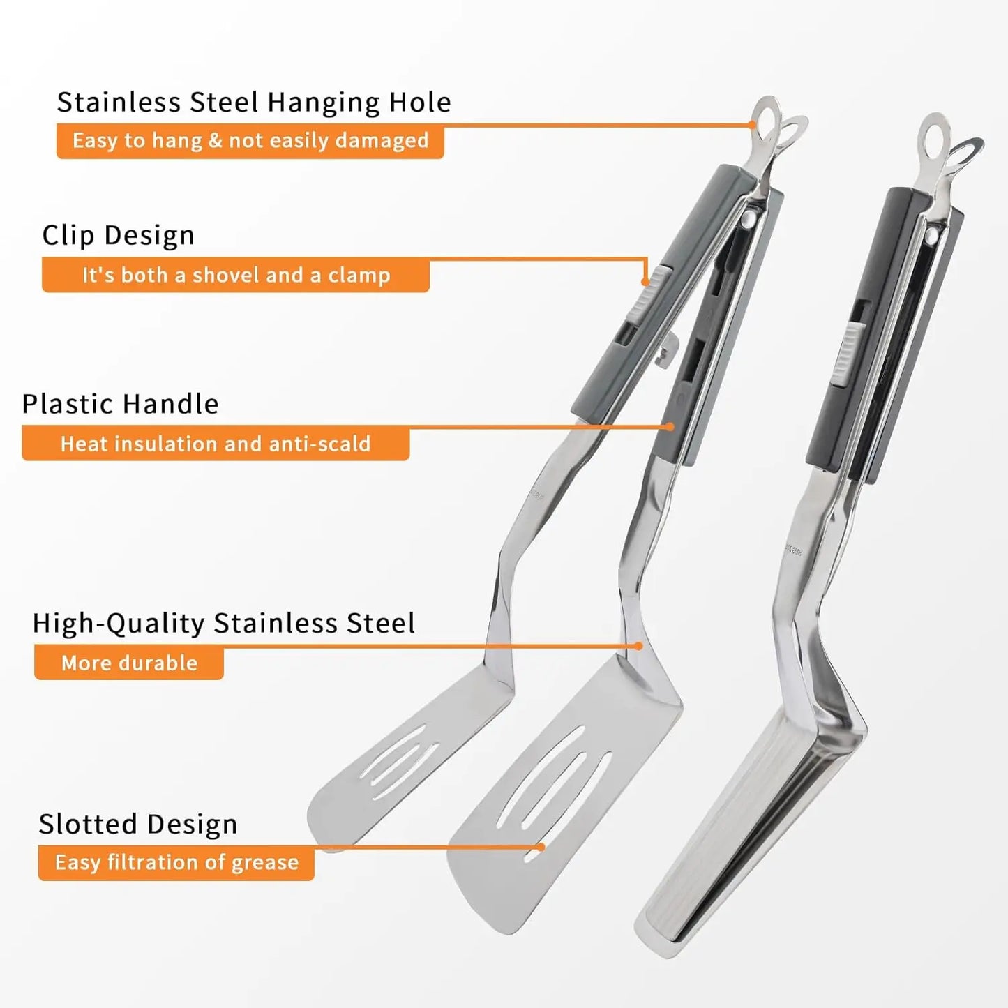 Grip en flip 2 in 1 BBQ tang