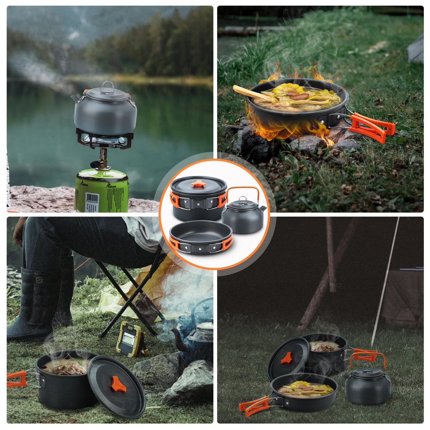 CampFire Cuisine - 17-delige pannen en servies campingset