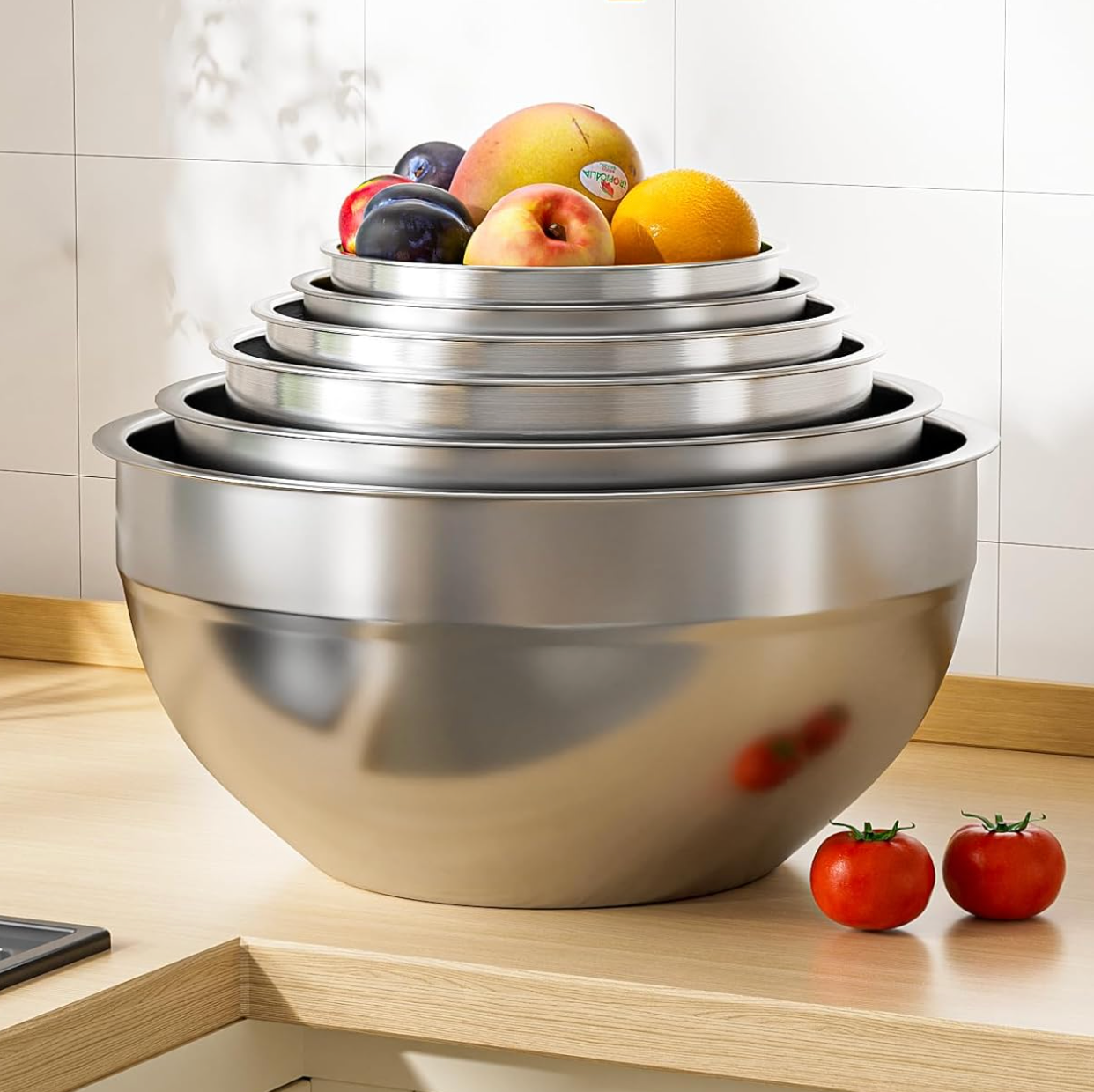 Deksela™ GripBowls multifunctionele RVS schalenset