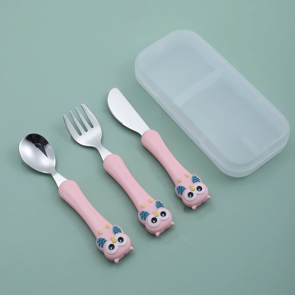 KleverKiddie™ Eerste uilen bestekje