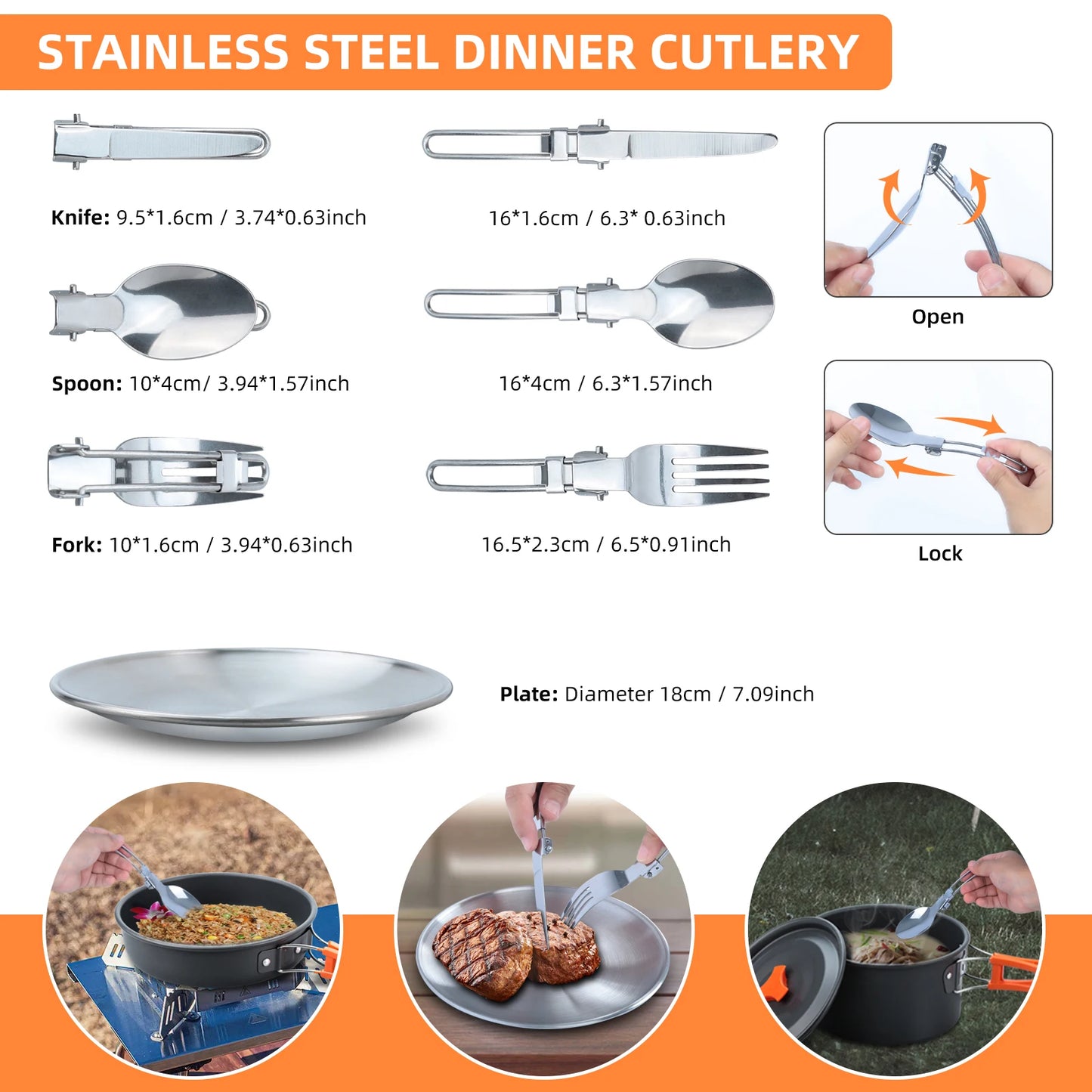 CampFire Cuisine - 17-delige pannen en servies campingset