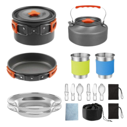 CampFire Cuisine - 17-delige pannen en servies campingset