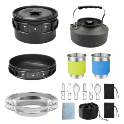 CampFire Cuisine - 17-delige pannen en servies campingset