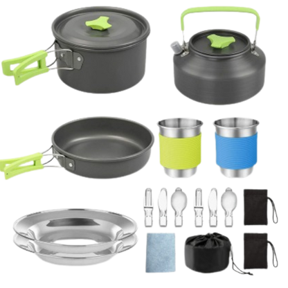 CampFire Cuisine - 17-delige pannen en servies campingset