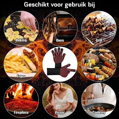 FireGuard - BBQ handschoenen  tot 800°C