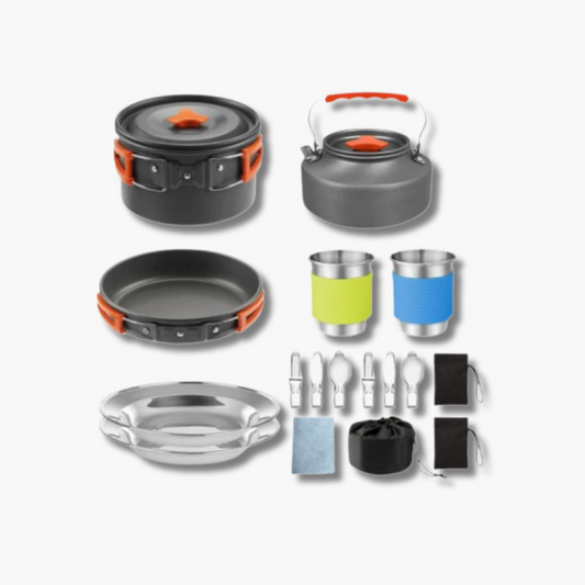 CampFire Cuisine - 17-delige pannen en servies campingset