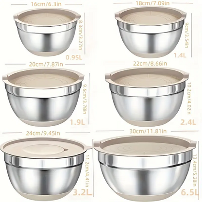 Deksela™ GripBowls multifunctionele RVS schalenset