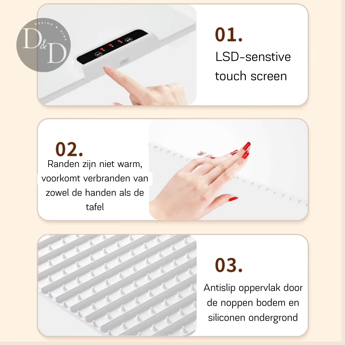 Stayhot - elektrisch verwarmde placemat