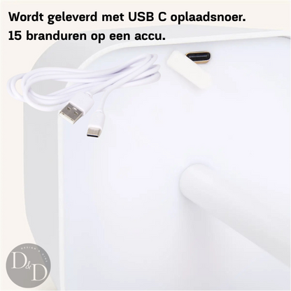 LampraSplash- draadloos, oplaadbaar, waterdicht, dimbaar en 3 kleurstanden
