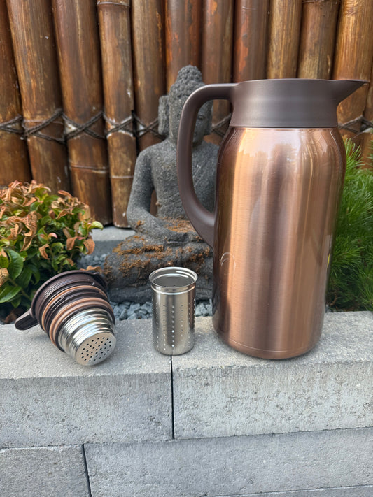 COPPER'on Hotpot - 48u+ isolatie - Incl. geïntegreerd theezeef