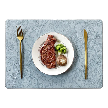 PU-leren placemats met bloemenprint – Verkrijgbaar in 5 kleuren