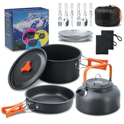 CampFire Cuisine - 17-delige pannen en servies campingset