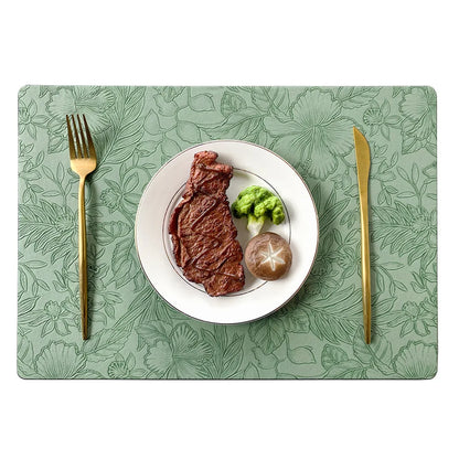 PU-leren placemats met bloemenprint – Verkrijgbaar in 5 kleuren