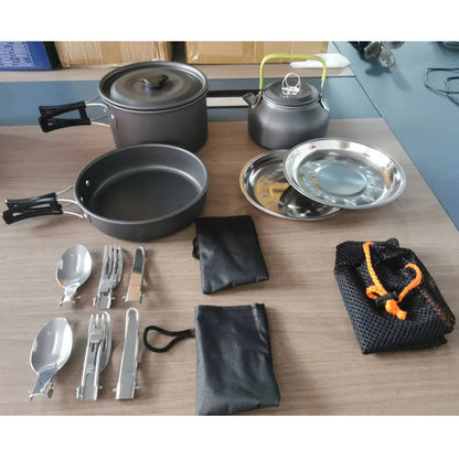 CampFire Cuisine - 17-delige pannen en servies campingset