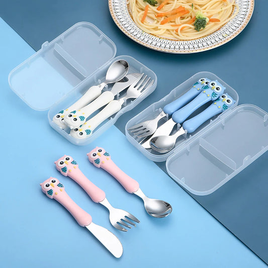 KleverKiddie™ Eerste uilen bestekje