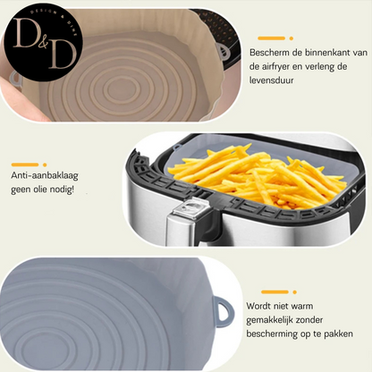 ChefFlex – Herbruikbare airfryer Siliconen schaaltjes
