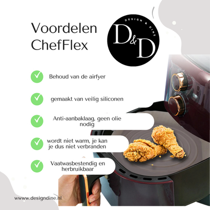 ChefFlex – Herbruikbare airfryer Siliconen schaaltjes