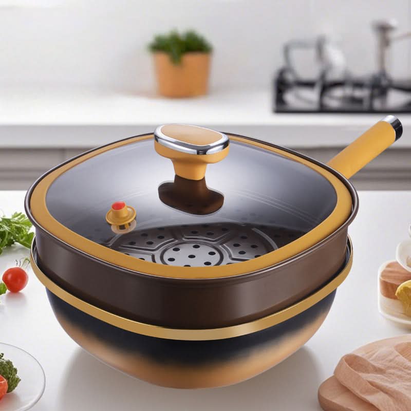 Culinara™ Titanium 12 inch Anti-aanbakpan met deksel - Design & Dine
