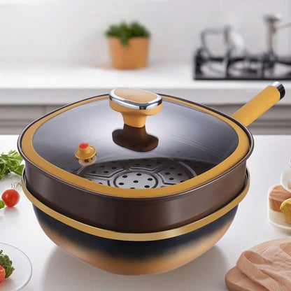 Culinara™ Titanium 12 inch Anti-aanbakpan met deksel - Design & Dine